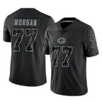 GB.Packers #77 Jordan Morgan Player Black Reflective Limited Home Game Ddoa Stitched Jerseys
