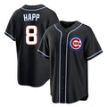 C.Cubs #8 Ian Happ Player Black Fashion Out Game Ddoa Stitched Jerseys