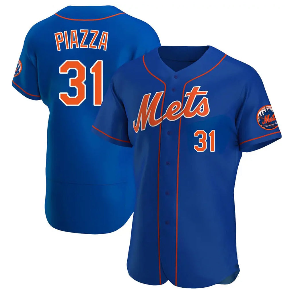 NY.Mets #31 Mike Piazza Player Royal Limited Elite Home Ddoa Stitched Jerseys