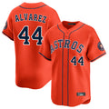 H.Astros #44 Yordan Alvarez Player Orange Home Limited Ddoa Stitched Jerseys