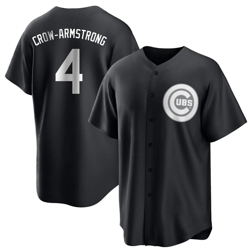 C.Cubs #4 Pete Crow-Armstrong Player Black Game Ddoa Stitched Jerseys