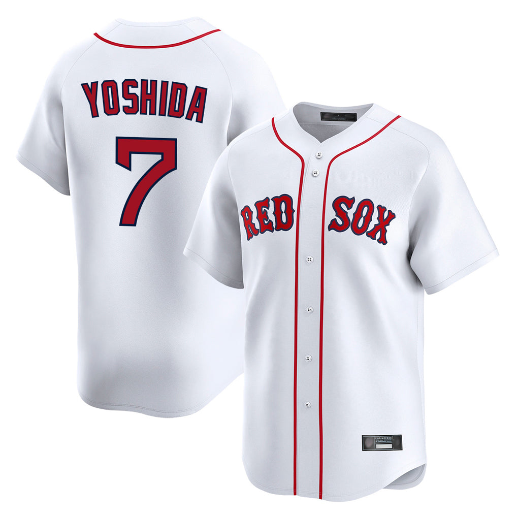 B.Red Sox #7 Masataka Yoshida Player White Limited Home Game Ddoa Stitched Jerseys
