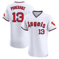 LA.Angels #13 Drew Pomeranz Player White T-shirt Home Limited Elite Ddoa Stitched Jerseys