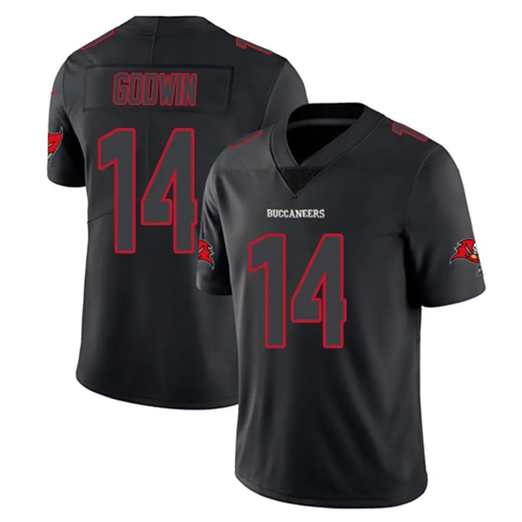 TB.Buccaneers #14 Chris Godwin Jr. Player Black Impact Limited Home Game Ddoa Stitched Jerseys