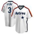 H.Astros #3 Jeremy Pe?a Player White Cooperstown Collection T-shirt Ddoa Stitched Jerseys