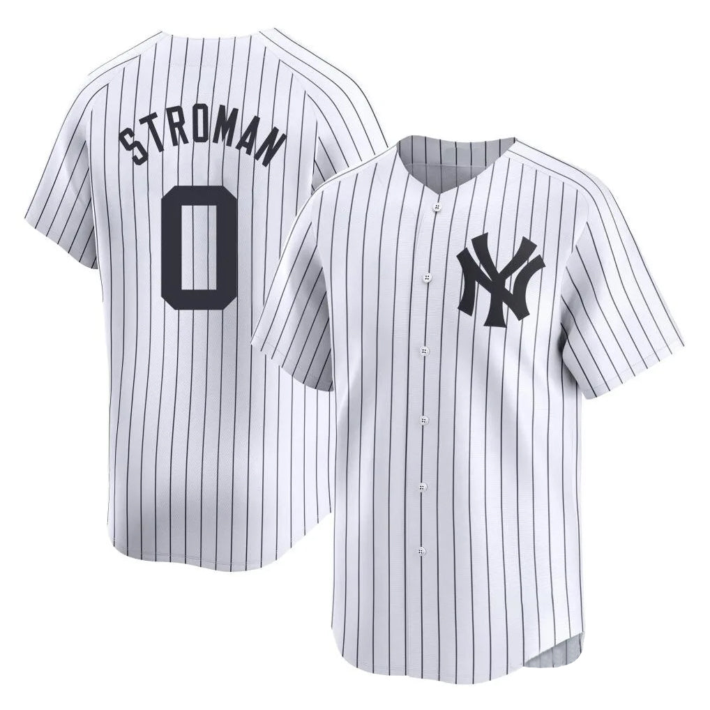 NY.Yankees #0 Marcus Stroman Player White Limited Home Ddoa Stitched Jerseys