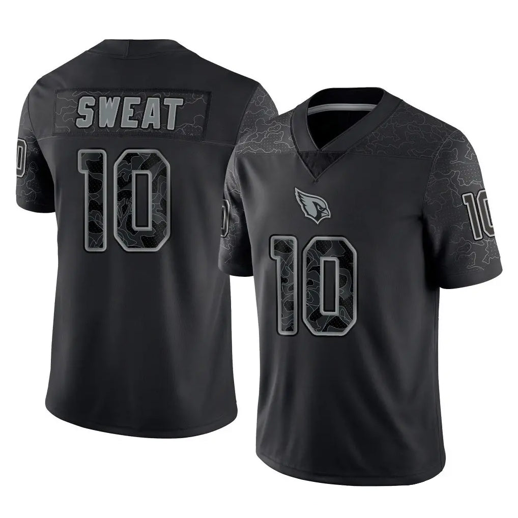 A.Cardinals #10 Josh Sweat Player Black RFLCTV Limited Home Game Ddoa Stitched Jerseys