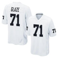 LV.Raiders #71 DJ Glaze Player White Home Game Ddoa Stitched Jerseys