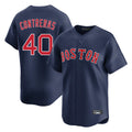 B.Red Sox #40 Willson Contreras Player Navy Limited Home Game Ddoa Stitched Jerseys
