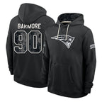 NE.Patriots #90 Christian Barmore Player 2026 Black Logo Pullover Hoodies Limited Game Ddoa Stitched Jerseys