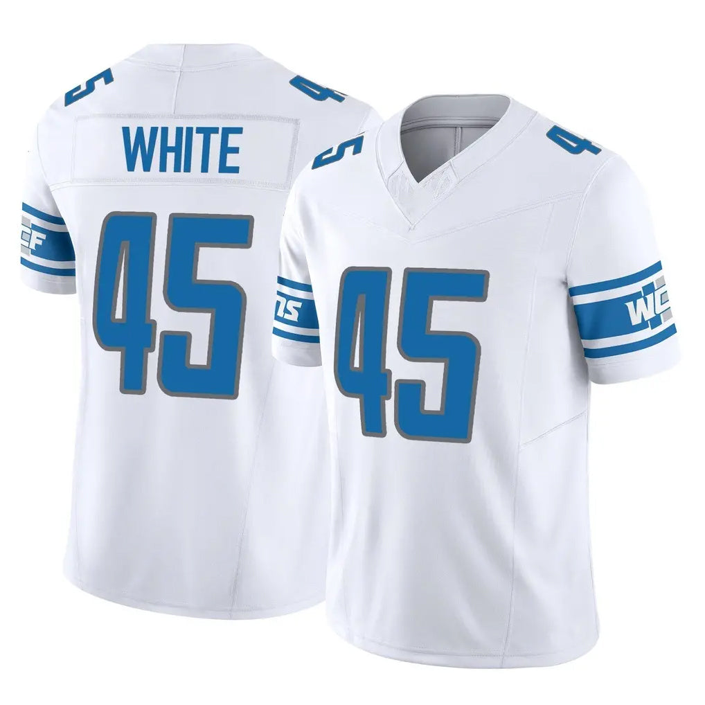 D.Lions #45 Devin White Player White Vapor F.U.S.E. Limited Home Game Ddoa Stitched Jerseys