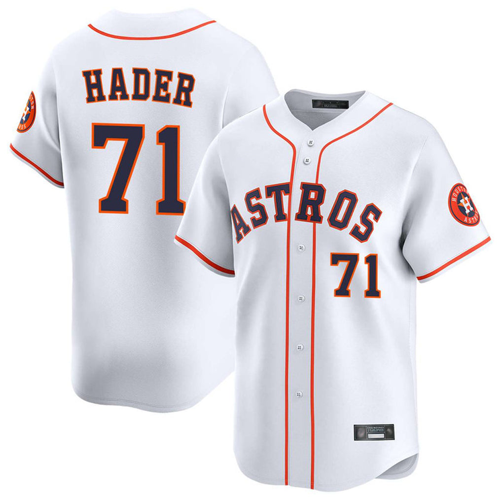 H.Astros #71 Josh Hader Player White Home Limited Ddoa Stitched Jerseys