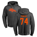 D.Broncos #74 Ben Powers Player Ash One Color Pullover Hoodie Limited Ddoa Stitched Jerseys