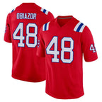 NE.Patriots #48 Namdi Obiazor Player Red Home Game Ddoa Stitched Jerseys