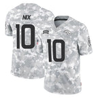 D.Broncos #10 Bo Nix Player Arctic Camo Salute To Service Limited Ddoa Stitched Jerseys