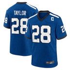 IN.Colts #28 Jonathan Taylor Player Royal Alternate Indiana Nights Home Game Ddoa Stitched Jerseys