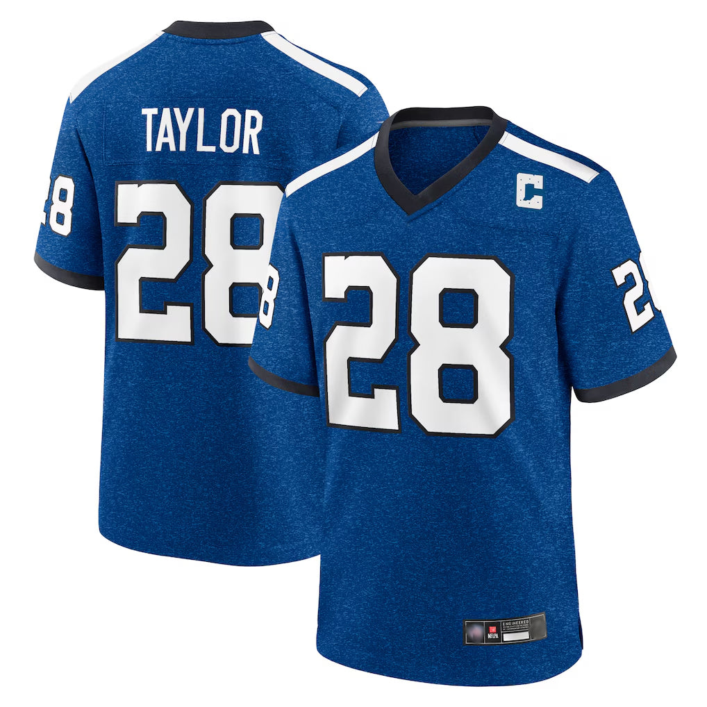 IN.Colts #28 Jonathan Taylor Player Royal Alternate Indiana Nights Home Game Ddoa Stitched Jerseys