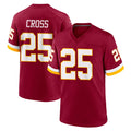 W.Commanders #25 Nick Cross Player Burgundy Game Home Ddoa Stitched Jerseys