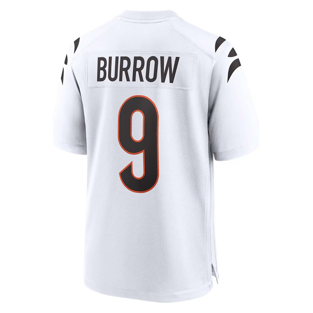 C.Bengals #9 Joe Burrow Player White Home Game Ddoa Stitched Jerseys