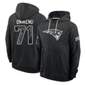 NE.Patriots #71 Mike Onwenu Player 2026 Black Logo Pullover Hoodies Limited Game Ddoa Stitched Jerseys