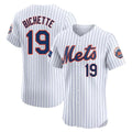 NY.Mets #19 Bo Bichette Player White Home Limited Elite Ddoa Stitched Jerseys
