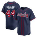 A.Braves #44 Hank Aaron Player Navy Limited Home Game Ddoa Stitched Jerseys