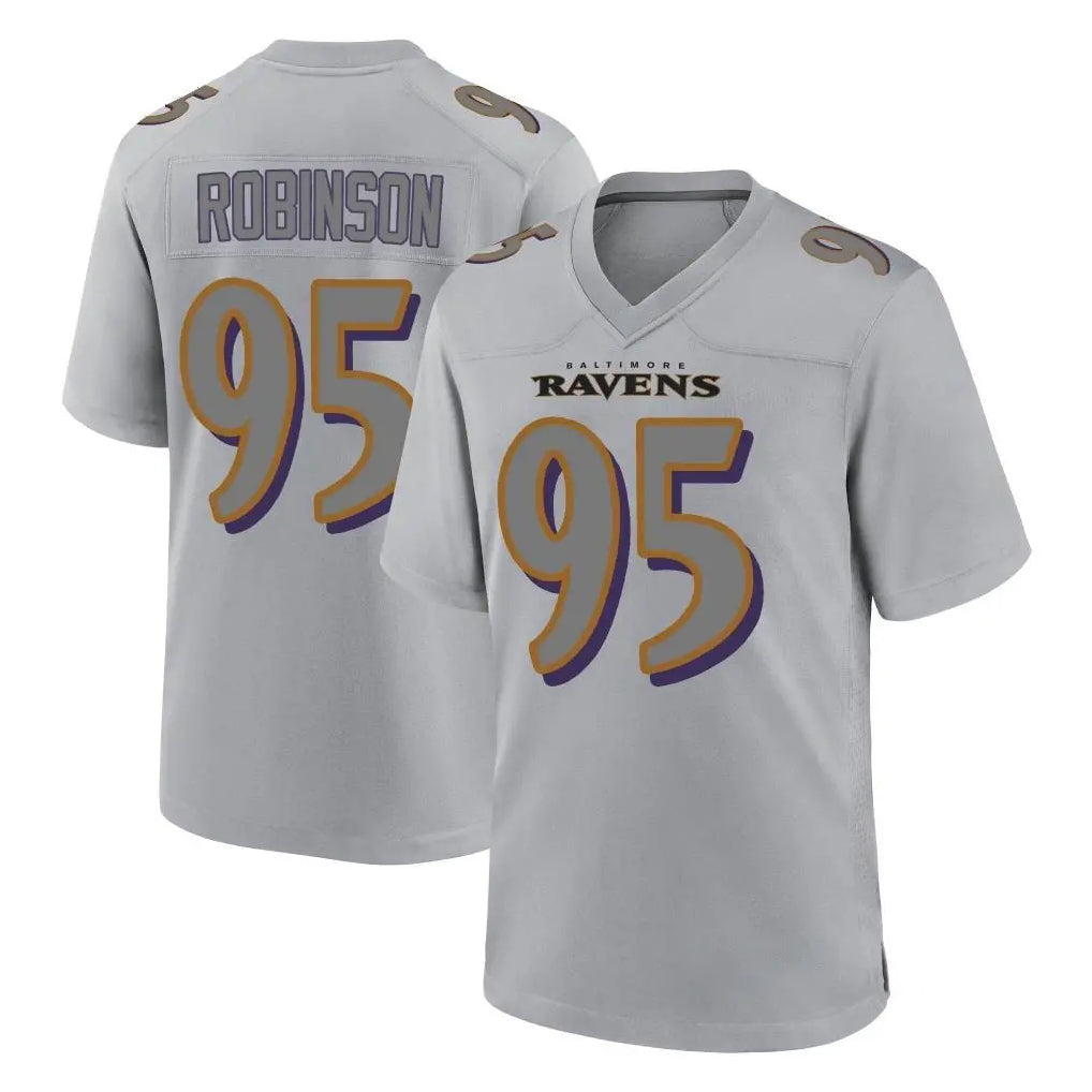B.Ravens #95 Tavius Robinson Player Gray Color Rush Vapor Untouchable Game Ddoa Stitched Jerseys
