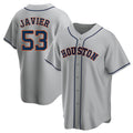 H.Astros #53 Cristian Javier Player Gray Home Game Ddoa Stitched Jerseys