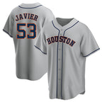 H.Astros #53 Cristian Javier Player Gray Home Game Ddoa Stitched Jerseys