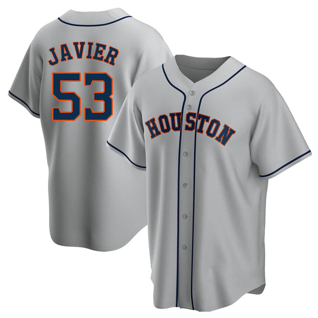 H.Astros #53 Cristian Javier Player Gray Home Game Ddoa Stitched Jerseys