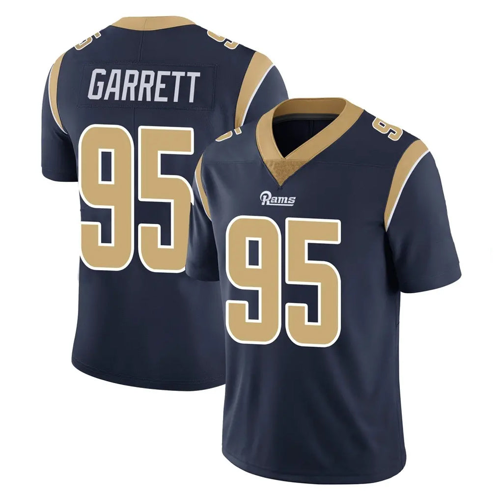 LA.Rams #95 Myles Garrett Player Navy Limited Vapor Untouchable Home Game Ddoa Stitched Jerseys