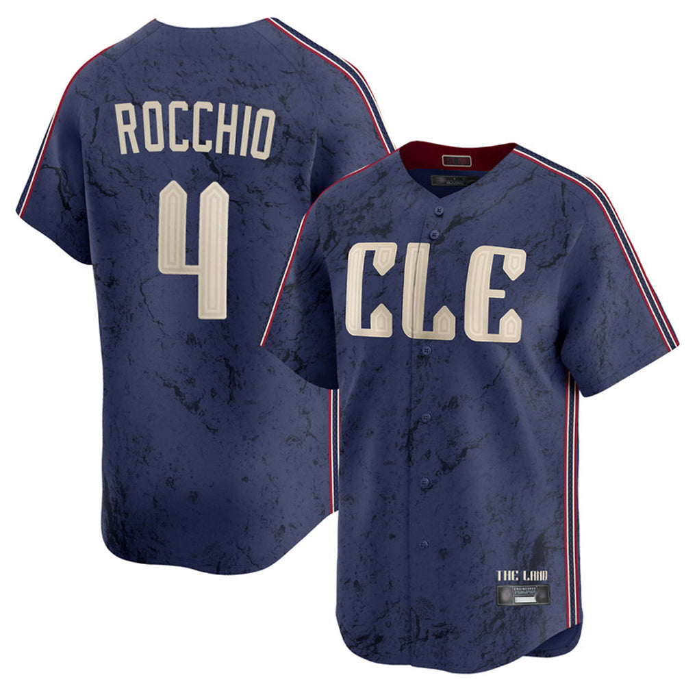 C.Guardians #4 Brayan Rocchio Player Navy City Connect Limited Home Ddoa Stitched Jerseys