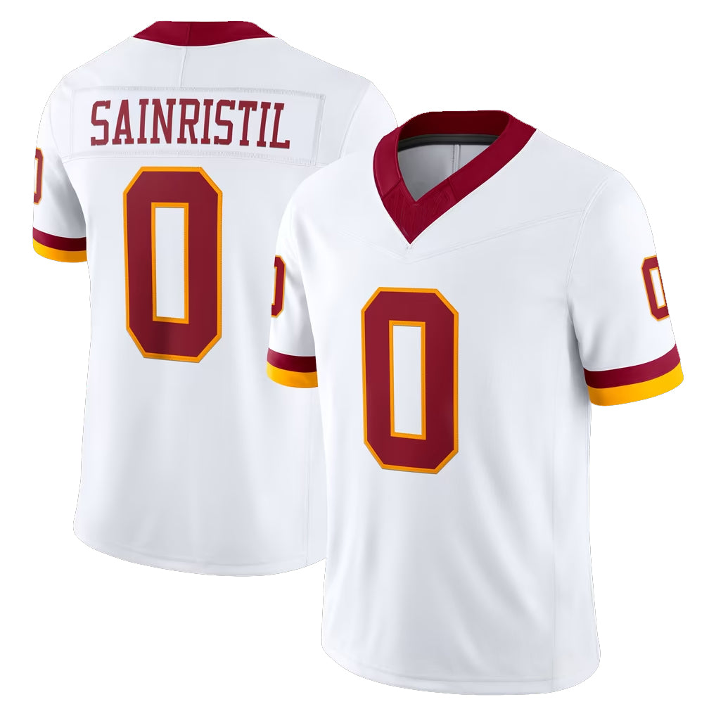 W.Commanders #0 Mike Sainristil Player White Limited Vapor F.U.S.E. Home Game Ddoa Stitched Jerseys