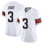 C.Browns #3 Jerry Jeudy Player White Vapor F.U.S.E. Limited Home Game Ddoa Stitched Jerseys
