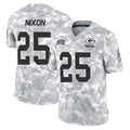 GB.Packers #25 Keisean Nixon Player Arctic Camo Salute To Service Limited Ddoa Stitched Jerseys