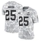 GB.Packers #25 Keisean Nixon Player Arctic Camo Salute To Service Limited Ddoa Stitched Jerseys