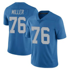 D.Lions #76 Blake Miller Player Blue Limited Throwback Vapor Untouchable Ddoa Stitched Jerseys
