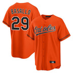 B.Orioles #29 Samuel Basallo Player Orange Home Game Ddoa Stitched Jerseys