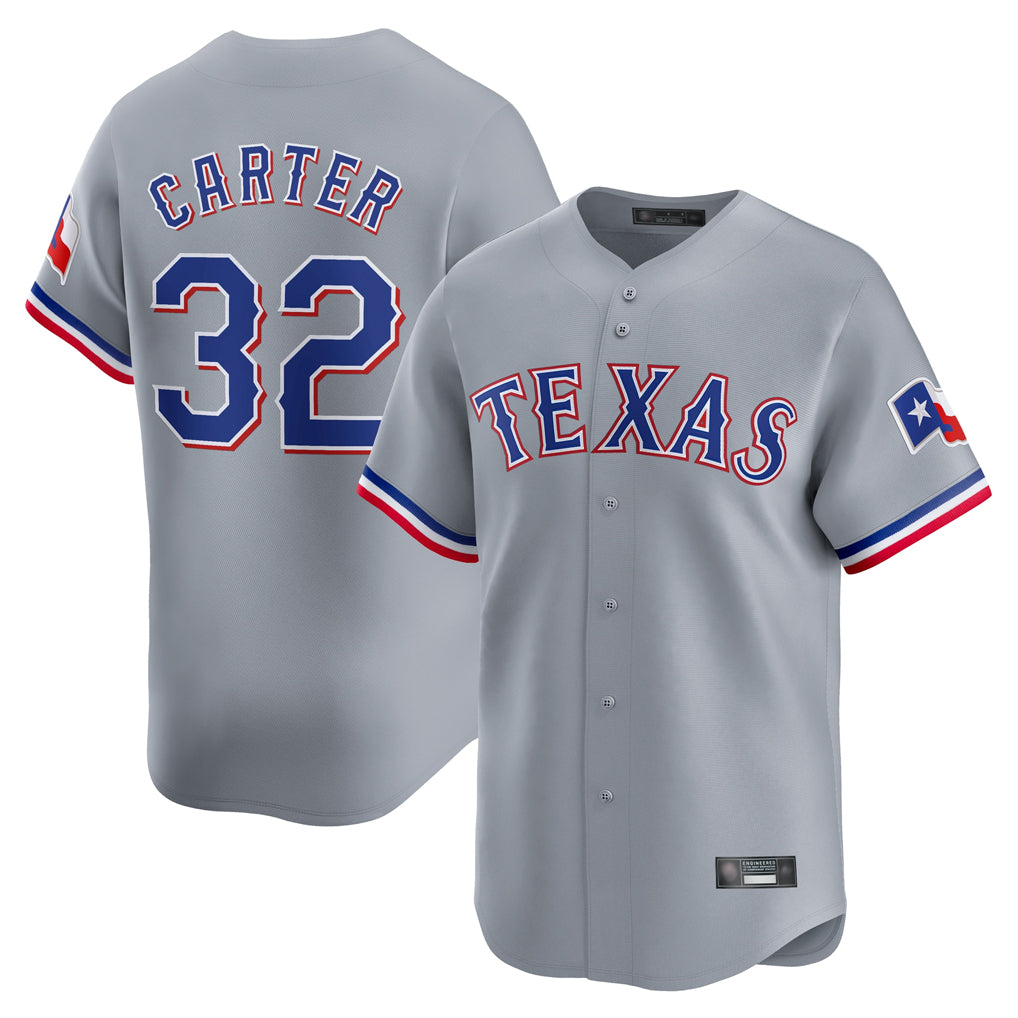 T.Rangers #32 Evan Carter Player Gray Home Limited Ddoa Stitched Jerseys