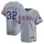 T.Rangers #32 Evan Carter Player Gray Home Limited Ddoa Stitched Jerseys