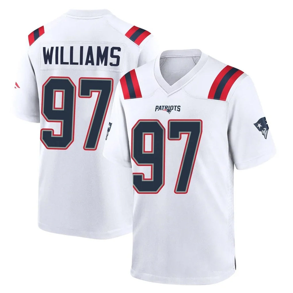 NE.Patriots #97 Milton Williams Player White Home Game Ddoa Stitched Jerseys