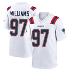 NE.Patriots #97 Milton Williams Player White Home Game Ddoa Stitched Jerseys