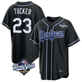 LA.Dodgers #23 Kyle Tucker Player Black World Series Carbon Limited Home Ddoa Stitched Jerseys