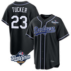 LA.Dodgers #23 Kyle Tucker Player Black World Series Carbon Limited Home Ddoa Stitched Jerseys