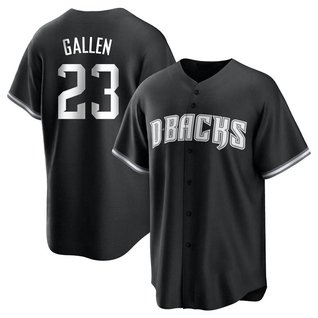 A.Diamondbacks #23 Zac Gallen Player Black Game Home Ddoa Stitched Jerseys