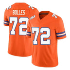 D.Broncos #72 Garett Bolles Player Orange Limited Alternate Vapor F.U.S.E. Throwback Game Ddoa Stitched Jerseys