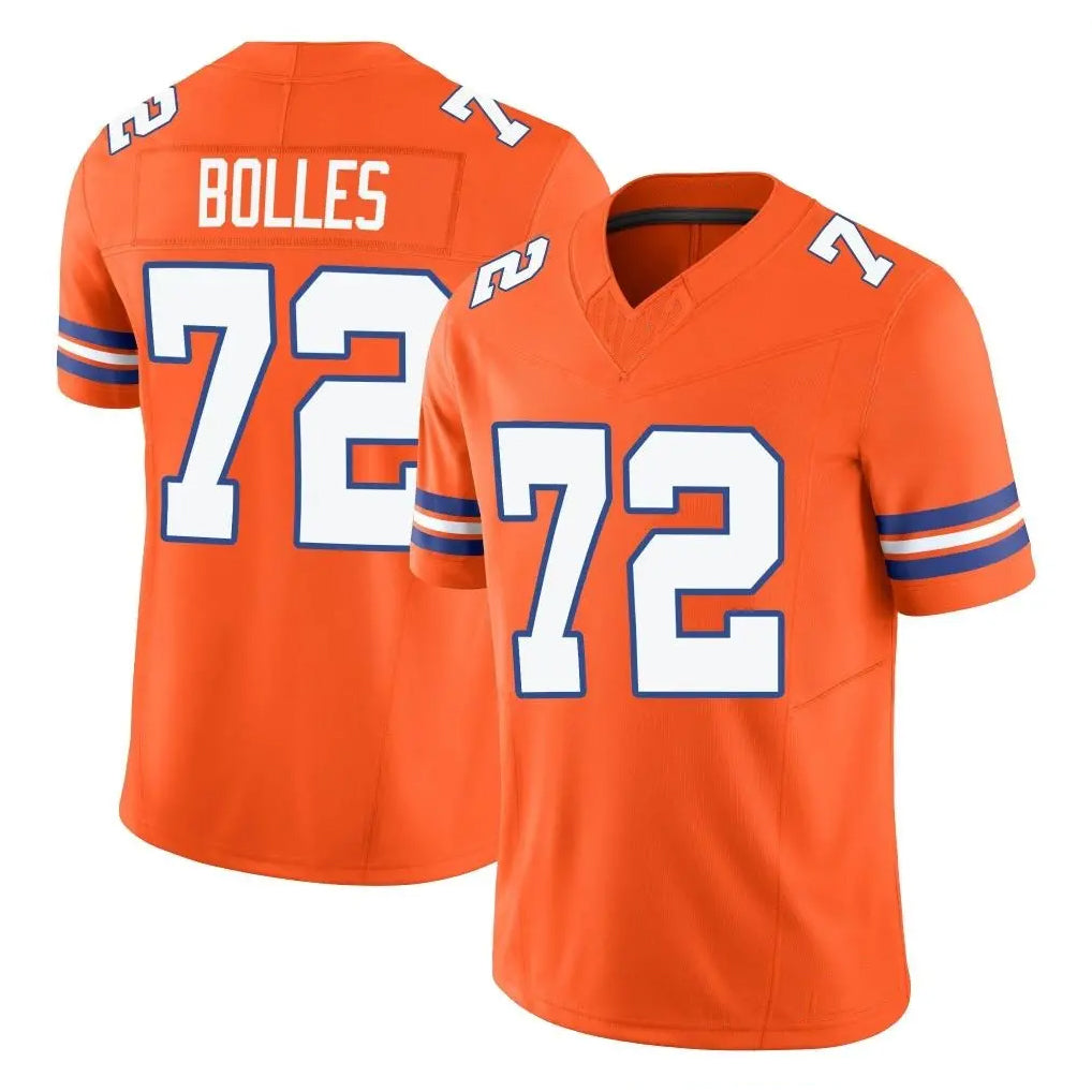 D.Broncos #72 Garett Bolles Player Orange Limited Alternate Vapor F.U.S.E. Throwback Game Ddoa Stitched Jerseys