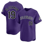 C.Rockies #19 Charlie Blackmon Player Purple Limited Home Ddoa Stitched Jerseys