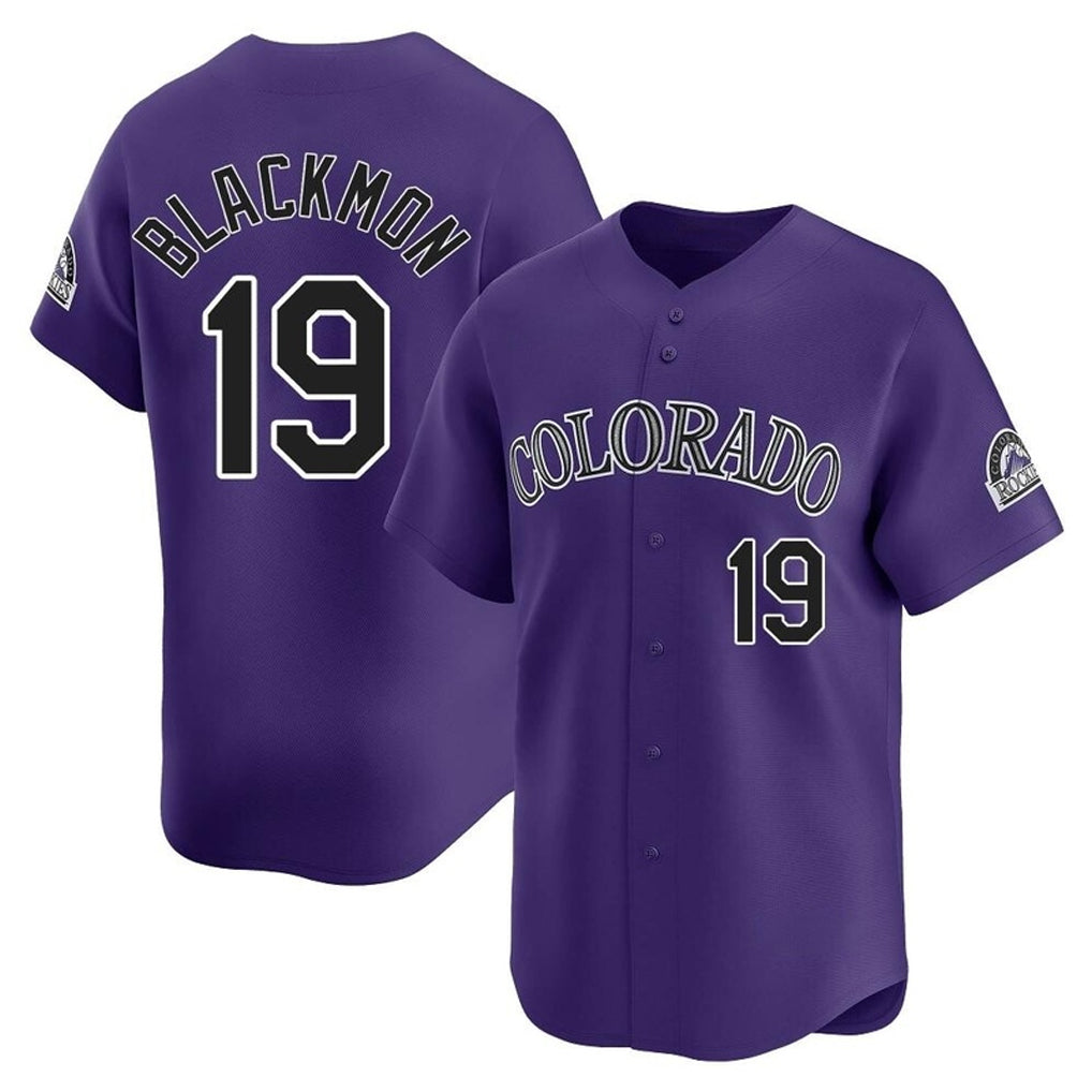 C.Rockies #19 Charlie Blackmon Player Purple Limited Home Ddoa Stitched Jerseys