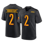 W.Commanders #2 Amik Robertson Player Black Home Game Ddoa Stitched Jerseys